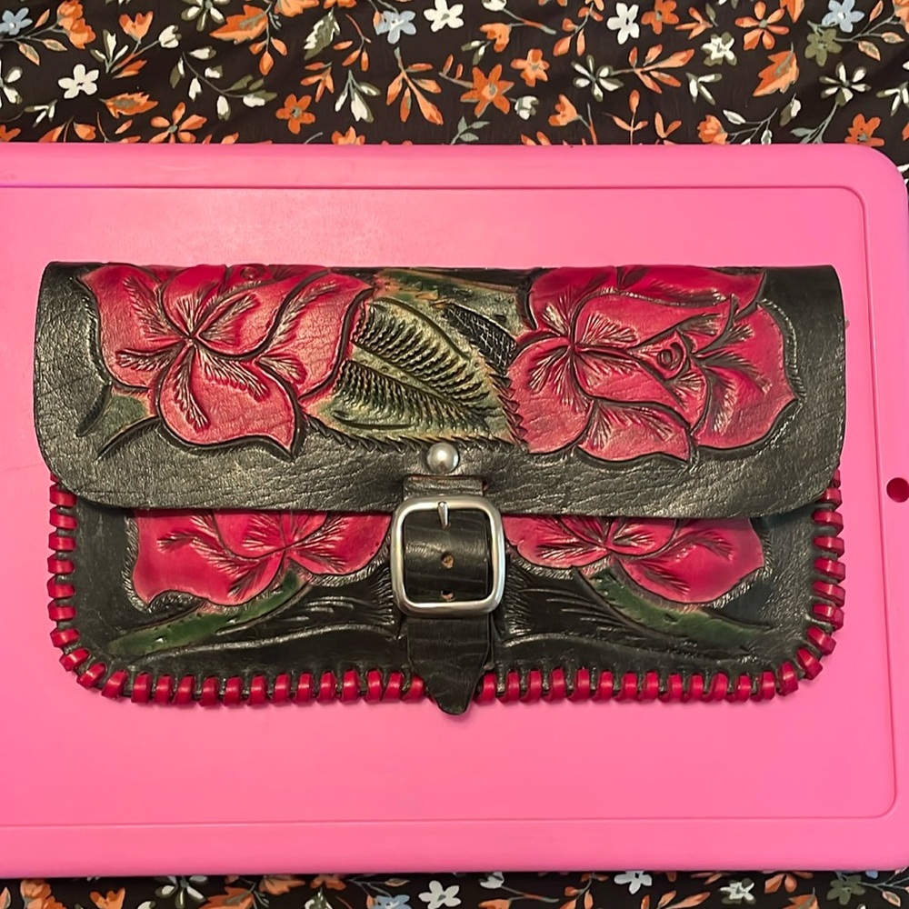 Floral Latin inspired clutch purse.